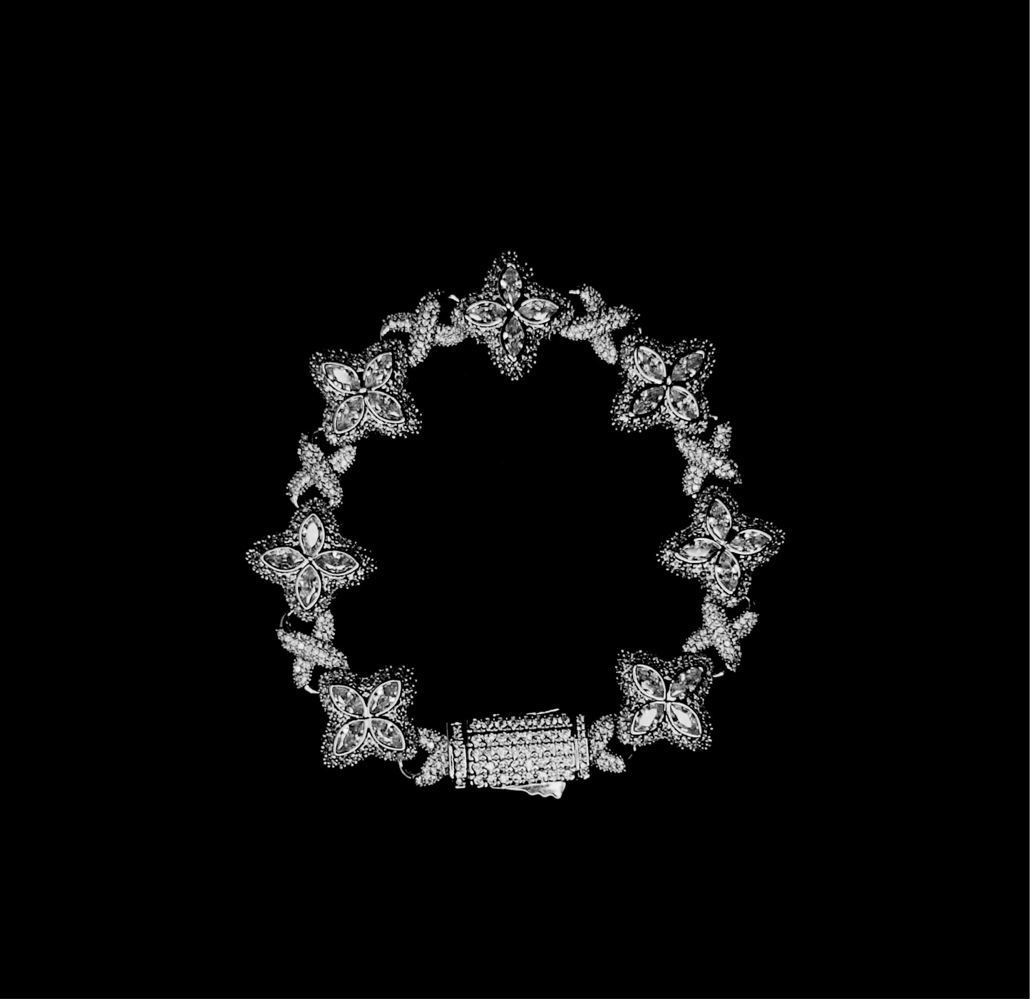 *Pre Order*Savanté White Iced Flower Bracelet