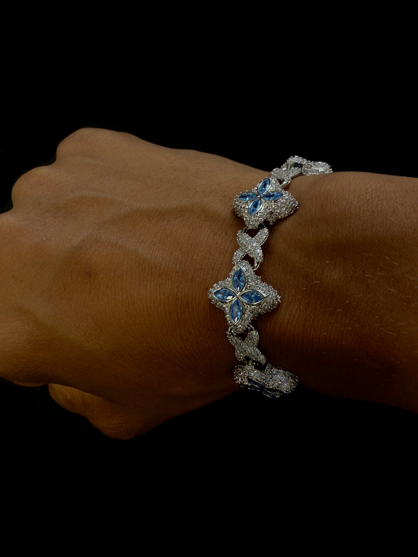 *Pre Order*Savanté Blue Flower Bracelet