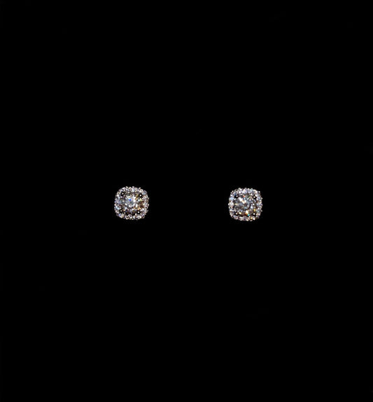 Moissanite earrings - Square