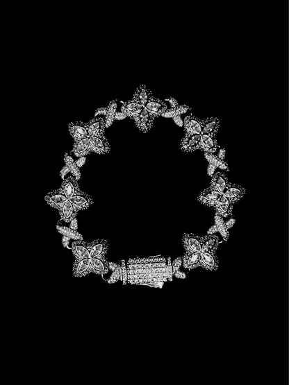 *Pre Order*Savanté White Iced Flower Bracelet