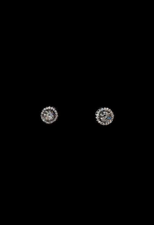 Moissanite Earrings - Circle