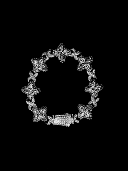 *Pre Order*Savanté White Iced Flower Bracelet