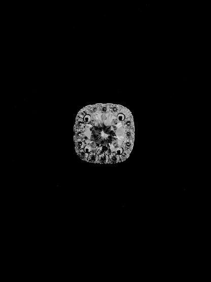 Moissanite earrings - Square